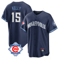 Johmsee C.Cubs #15 Carson Kelly Player Navy 150th Anniversary City Connect Home Game Stitched Jerseys