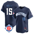 Johmsee C.Cubs #15 Carson Kelly Player Navy City Connect 150th Anniversary Limited Home Stitched Jerseys