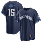 Johmsee C.Cubs #15 Carson Kelly Player Navy City Connect Home Game Stitched Jerseys