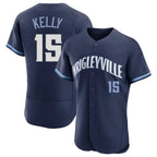 Johmsee C.Cubs #15 Carson Kelly Player Navy City Connect Limited Elite Home Stitched Jerseys