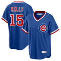 Johmsee C.Cubs #15 Carson Kelly Player Royal T-shirt Cooperstown Collection Limited Stitched Jerseys