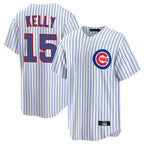 Johmsee C.Cubs #15 Carson Kelly Player White Limited Elite Home Game Stitched Jerseys
