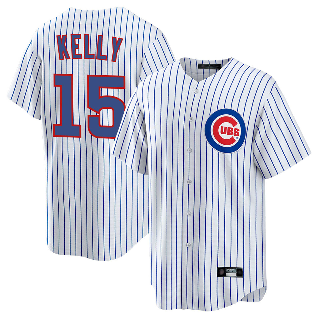 Johmsee C.Cubs #15 Carson Kelly Player White Limited Elite Home Game Stitched Jerseys