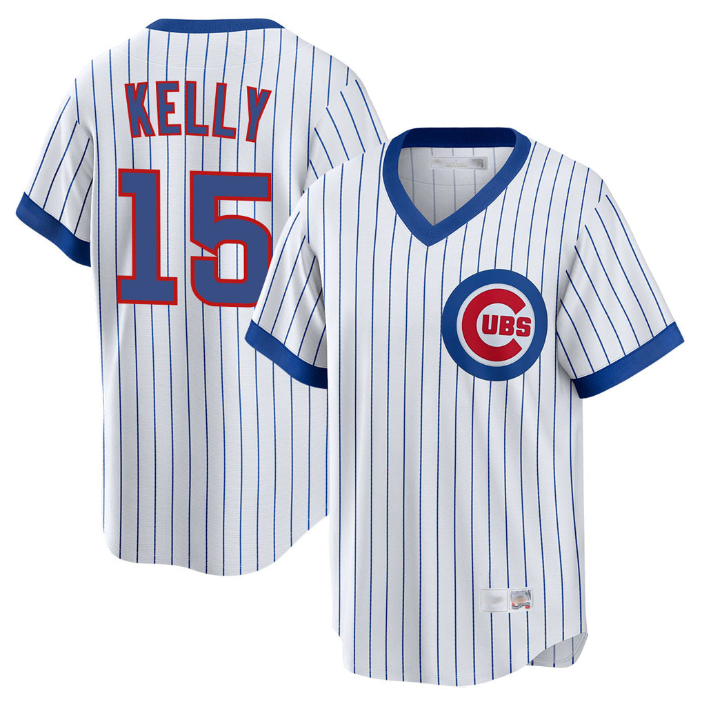 Johmsee C.Cubs #15 Carson Kelly Player White T-shirt Cooperstown Collection Limited Stitched Jerseys