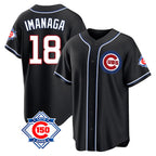 Johmsee C.Cubs #18 Shota Imanaga Player Black Fashion Out 150th Anniversary Game Stitched Jerseys