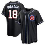 Johmsee C.Cubs #18 Shota Imanaga Player Black Fashion Out Game Stitched Jerseys