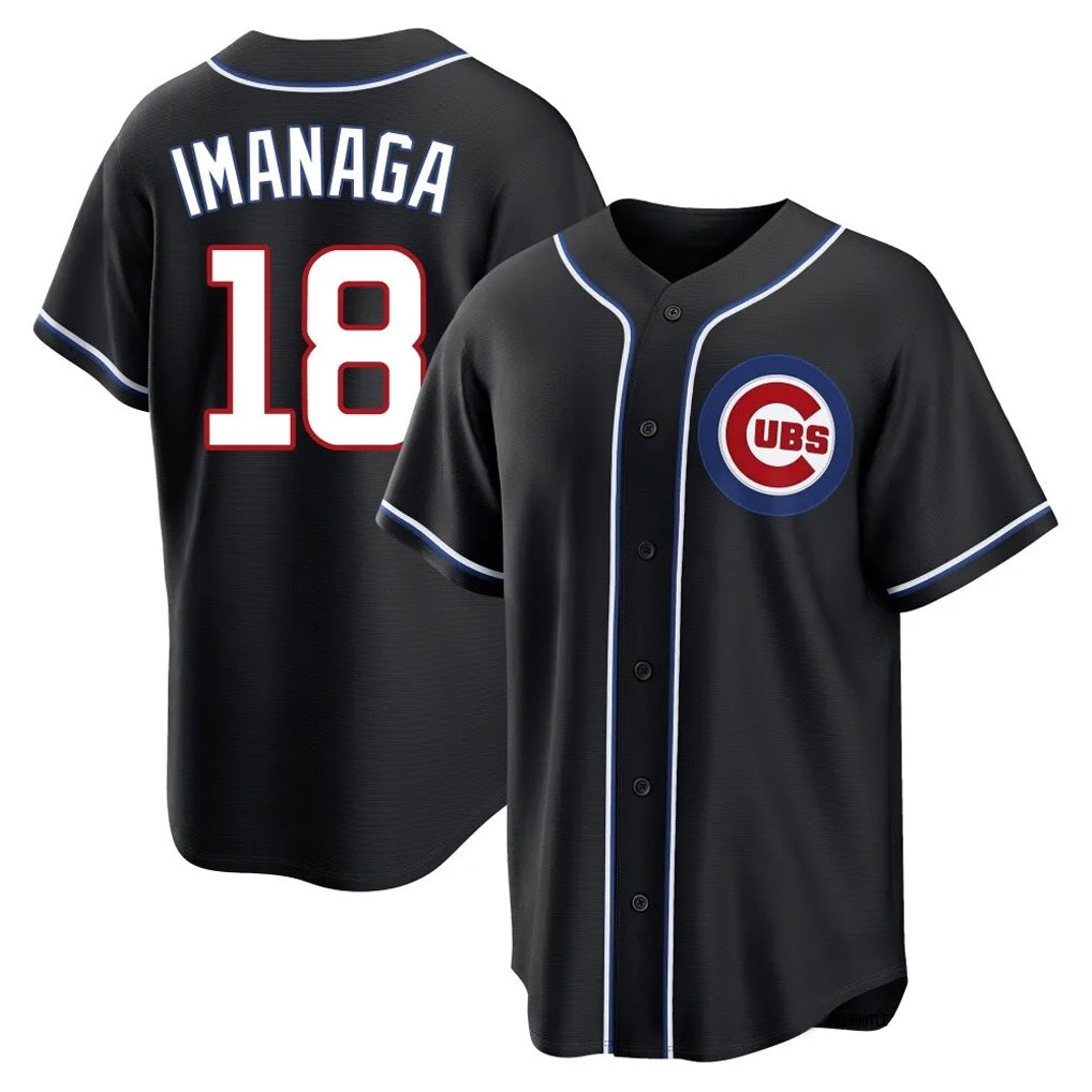 Johmsee C.Cubs #18 Shota Imanaga Player Black Fashion Out Game Stitched Jerseys
