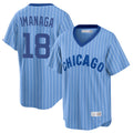 Johmsee C.Cubs #18 Shota Imanaga Player Blue T-shirt Cooperstown Collection Limited Stitched Jerseys