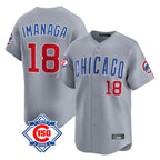 Johmsee C.Cubs #18 Shota Imanaga Player Gray Road 150th Anniversary Limited Home Stitched Jerseys