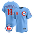 Johmsee C.Cubs #18 Shota Imanaga Player Light Blue 150th Anniversary Limited Home Stitched Jerseys