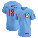 Johmsee C.Cubs #18 Shota Imanaga Player Light Blue Limited Elite Home Stitched Jerseys