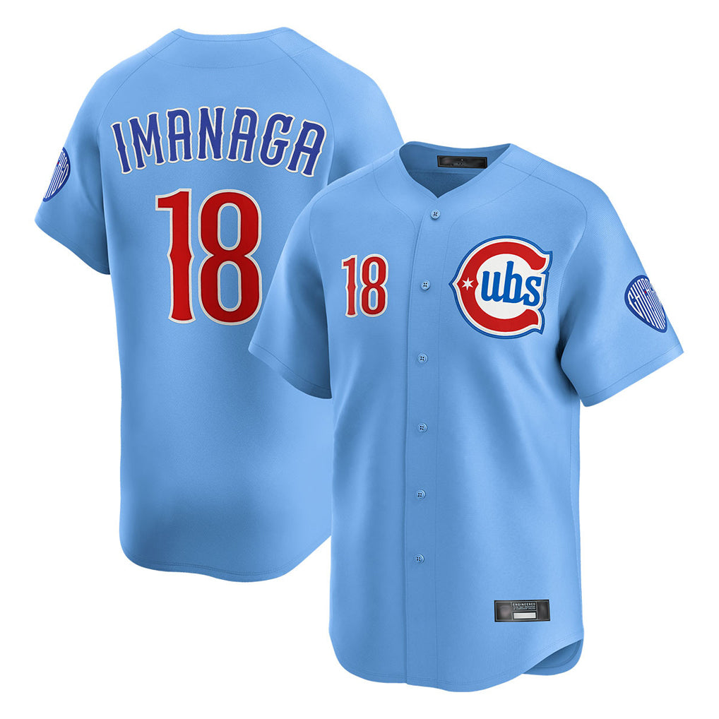 Johmsee C.Cubs #18 Shota Imanaga Player Light Blue Limited Home Stitched Jerseys