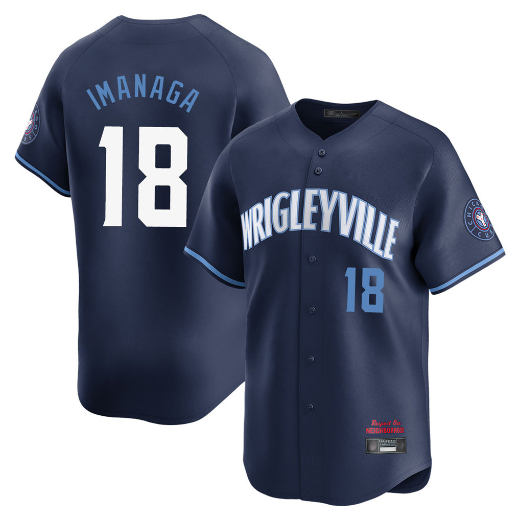 Johmsee C.Cubs #18 Shota Imanaga Player Navy City Connect Limited Home Stitched Jerseys