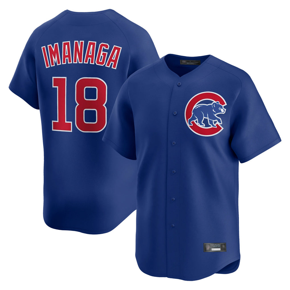Johmsee C.Cubs #18 Shota Imanaga Player Royal Limited Home Stitched Jerseys