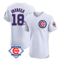 Johmsee C.Cubs #18 Shota Imanaga Player White 150th Anniversary Limited Elite Home Game Stitched Jerseys