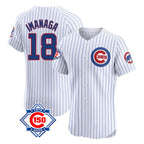 Johmsee C.Cubs #18 Shota Imanaga Player White 150th Anniversary Limited Elite Home Game Stitched Jerseys