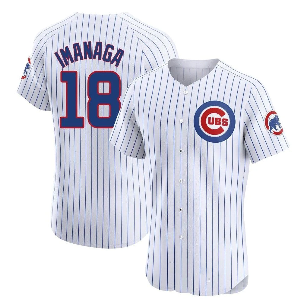 Johmsee C.Cubs #18 Shota Imanaga Player White Limited Elite Home Game Stitched Jerseys