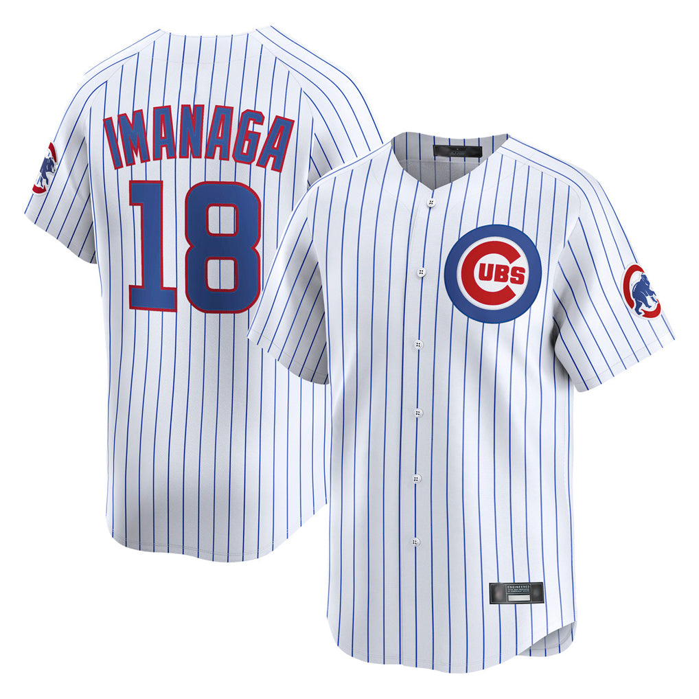 Johmsee C.Cubs #18 Shota Imanaga Player White Limited Home Game Stitched Jerseys