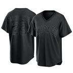 Johmsee C.Cubs #23 Ryne Sandberg Player Black T-shirt Home Game Stitched Jerseys