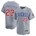 Johmsee C.Cubs #23 Ryne Sandberg Player Gray Road Limited Home Stitched Jerseys