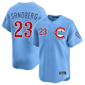 Johmsee C.Cubs #23 Ryne Sandberg Player Light Blue Limited Home Stitched Jerseys