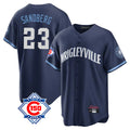 Johmsee C.Cubs #23 Ryne Sandberg Player Navy 150th Anniversary City Connect Home Game Stitched Jerseys