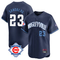 Johmsee C.Cubs #23 Ryne Sandberg Player Navy City Connect 150th Anniversary Limited Home Stitched Jerseys