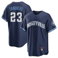 Johmsee C.Cubs #23 Ryne Sandberg Player Navy City Connect Home Game Stitched Jerseys
