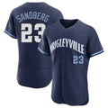 Johmsee C.Cubs #23 Ryne Sandberg Player Navy City Connect Limited Elite Home Stitched Jerseys