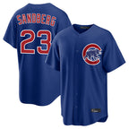 Johmsee C.Cubs #23 Ryne Sandberg Player Royal Home Game Stitched Jerseys