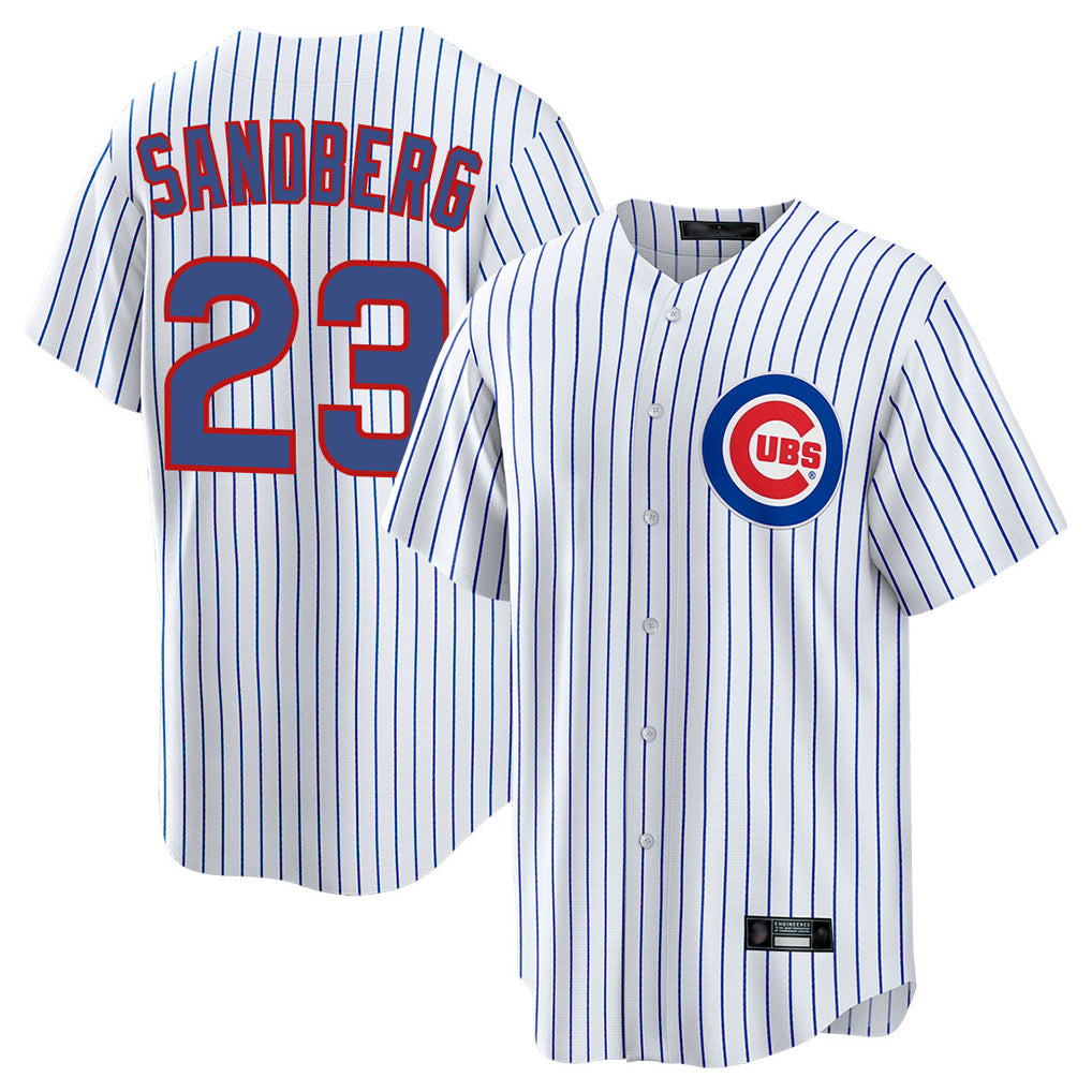 Johmsee C.Cubs #23 Ryne Sandberg Player White Game Home Stitched Jerseys