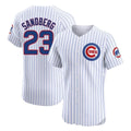 Johmsee C.Cubs #23 Ryne Sandberg Player White Limited Elite Home Game Stitched Jerseys