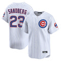 Johmsee C.Cubs #23 Ryne Sandberg Player White Pinstripe Vapor Premier Limited Home Stitched Jerseys