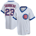 Johmsee C.Cubs #23 Ryne Sandberg Player White T-shirt Cooperstown Collection Limited Stitched Jerseys