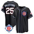 Johmsee C.Cubs #25 Mois¨¦s Ballesteros Player Black Fashion Out 150th Anniversary Game Stitched Jerseys