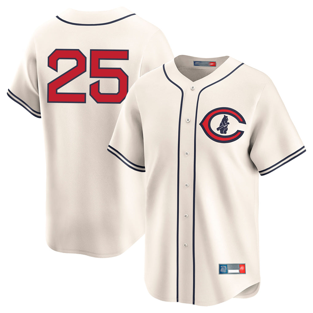 Johmsee C.Cubs #25 Mois¨¦s Ballesteros Player Cream Field of Dreams Limited Home Game Stitched Jerseys