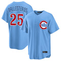 Johmsee C.Cubs #25 Mois¨¦s Ballesteros Player Light Blue Home Game Stitched Jerseys