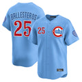 Johmsee C.Cubs #25 Mois¨¦s Ballesteros Player Light Blue Limited Home Stitched Jerseys