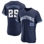Johmsee C.Cubs #25 Mois¨¦s Ballesteros Player Navy City Connect Limited Elite Home Stitched Jerseys