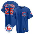 Johmsee C.Cubs #25 Mois¨¦s Ballesteros Player Royal 150th Anniversary Home Game Stitched Jerseys