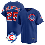 Johmsee C.Cubs #25 Mois¨¦s Ballesteros Player Royal 150th Anniversary Limited Home Stitched Jerseys