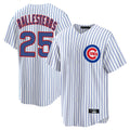 Johmsee C.Cubs #25 Mois¨¦s Ballesteros Player White Game Home Stitched Jerseys