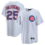 Johmsee C.Cubs #25 Mois¨¦s Ballesteros Player White Game Home Stitched Jerseys