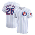 Johmsee C.Cubs #25 Mois¨¦s Ballesteros Player White Limited Elite Home Game Stitched Jerseys
