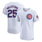 Johmsee C.Cubs #25 Mois¨¦s Ballesteros Player White Limited Elite Home Game Stitched Jerseys