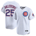 Johmsee C.Cubs #25 Mois¨¦s Ballesteros Player White Limited Home Game Stitched Jerseys
