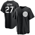 Johmsee C.Cubs #27 Seiya Suzuki Player Black Game Stitched Jerseys