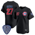 Johmsee C.Cubs #27 Seiya Suzuki Player Black Vapor Premier Limited Home Stitched Jerseys