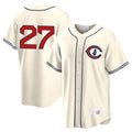 Johmsee C.Cubs #27 Seiya Suzuki Player Cream Field of Dreams Home Game Stitched Jerseys