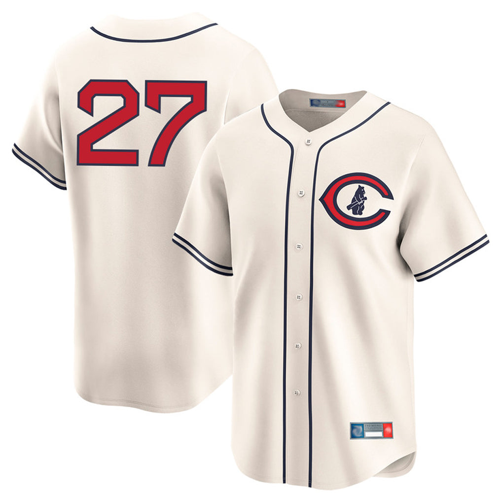 Johmsee C.Cubs #27 Seiya Suzuki Player Cream Field of Dreams Limited Home Game Stitched Jerseys